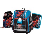 Oxybag PREMIUM LIGHT Spiderman iskolatáska 3db. szett és füzettartó box ajándékba
