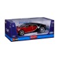 Bburago - HOBBY autómodell, Bugatti Chiron, piros-fekete, 1:18