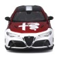 Bburago - HOBBY autómodell, Alfa Romeo Giulia GTAm, metálpiros-fehér, 1:18