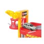 Bburago - STREET FIRE, Parkoló játékszett – garázs két kisautóval, 1:43