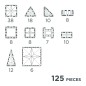 Cleverclixx – Mágneses építőjáték Creative Pack Pastel – 125 db