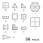 Cleverclixx – Mágneses építőjáték Petite Pastel Pack – 36 db