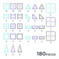 Cleverclixx – Mágneses építőjáték – Mega Ice Crystal Pack – 180 db