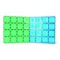 Cleverclixx – Mágneses építőjáték – Big Plates Blue Green – 2 db