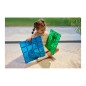 Cleverclixx – Mágneses építőjáték – Big Plates Blue Green – 2 db