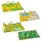 Kreatív készlet felhajtható matricákkal - 3D jelenetek - Állatok