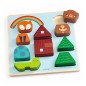 Puzzle és építőjáték 2 az 1-ben - állatkák a szivárvány alatt