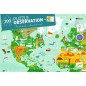 Keresős puzzle plakáttal - világ körüli út - 200 db