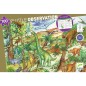 Keresős puzzle plakáttal - dinoszauruszok - 100 db