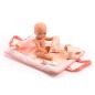 Baby Pomea - přebalovací taška pro panenky - růžová s ptáčkem