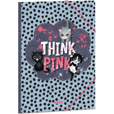 Ars Una Think Pink 23 A4 gumis dosszié