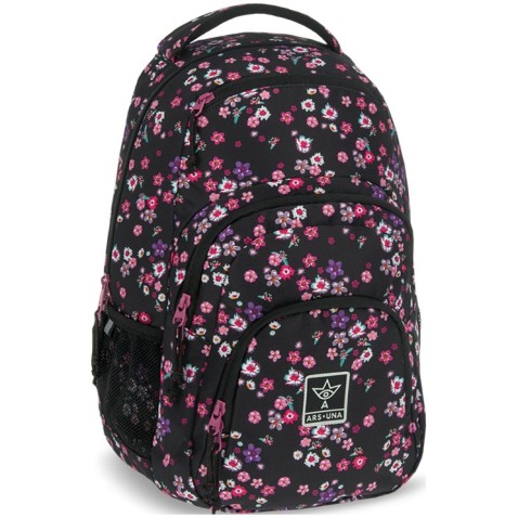 Ars Una Pearl Blossom Black AU2 lány hátizsák felsősöknek