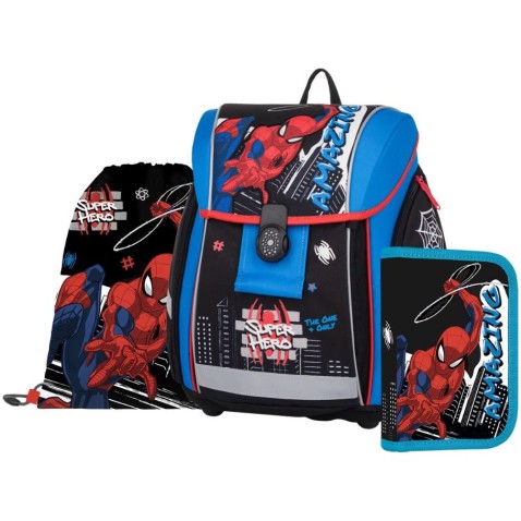 Oxybag PREMIUM LIGHT Spiderman iskolatáska 3 darabos készlet