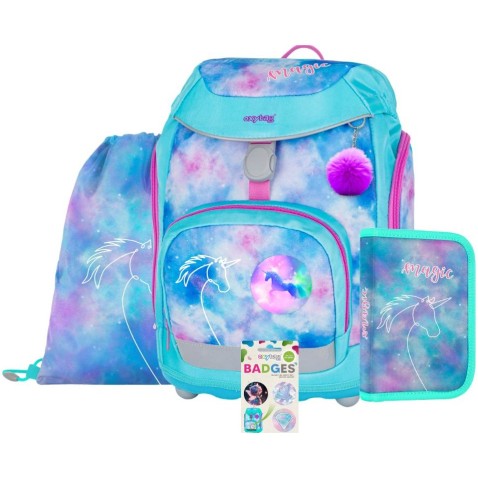 OXY Sherpy Unicorn iskolatáska, 4 részes szett