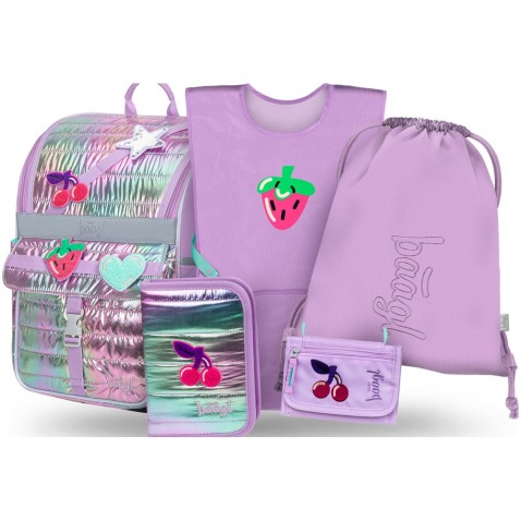 Iskolatáska szett Baagl Zippy Lavender 5db-os