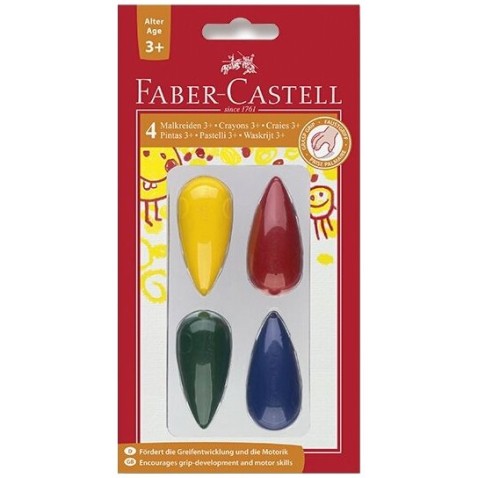 Faber-Castell műanyag zsírkréta 4 színben