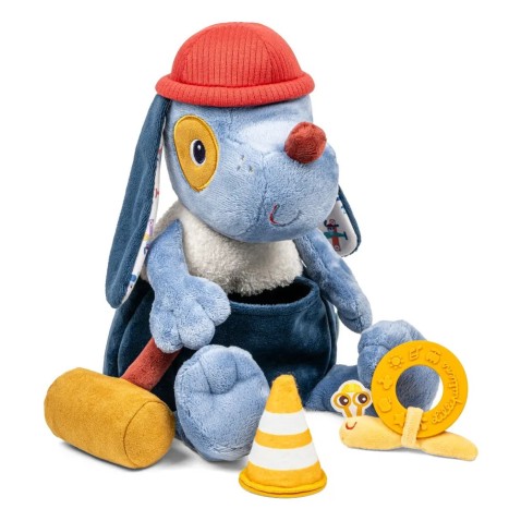 Lilliputiens - textil aktivitásjáték - Jules kutyus, a barkácsoló