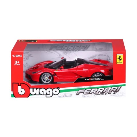 Bburago - RACE+PLAY,  Ferrari LaFerrari Aperta, piros, 1:24
