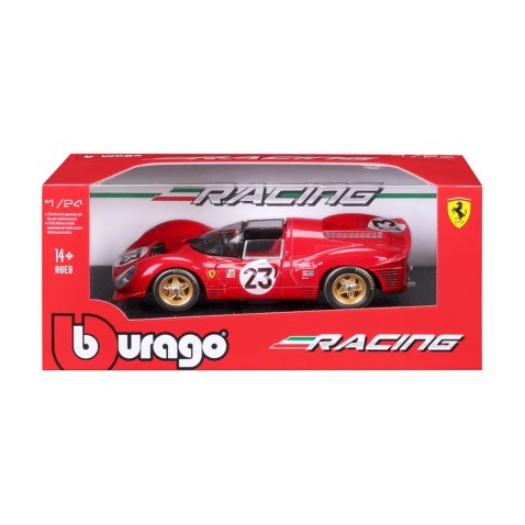 Bburago - RACING, Ferrari 330 P4 Daytona (1967), piros, 1:24