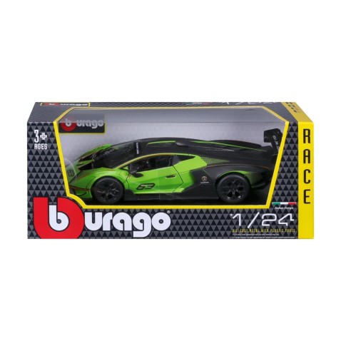 Bburago - RACE, Lamborghini Essenza SCV12, metálzöld-fekete, 1:24