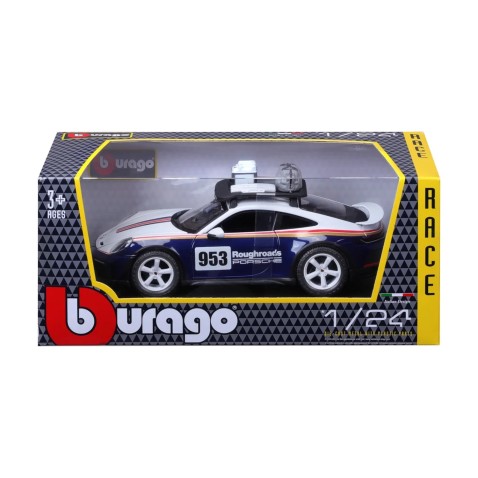 Bburago - RACE, Porsche 911 Dakar, metálkék-fehér, 1:24