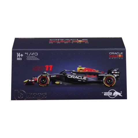 Bburago - RACE F1-es versenyautó díszdobozban, Oracle Red Bull Racing RB20 (2024), #11 Peréz, 1:43