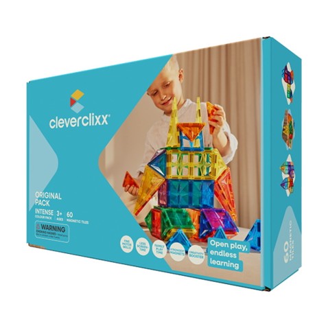 Cleverclixx – Mágneses építőjáték Original Pack Intense – 60 db