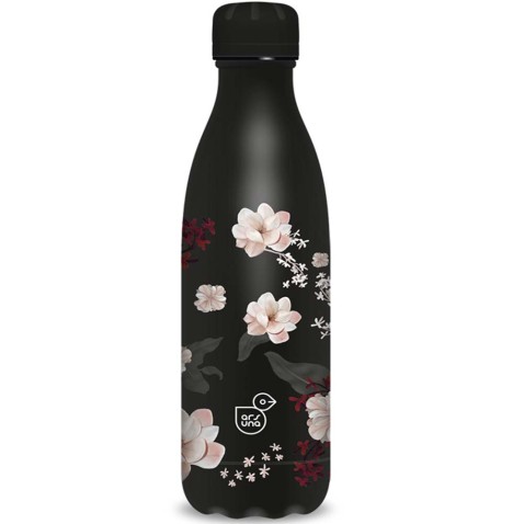 Termo kulacs Ars Una Flowery Black 500 ml