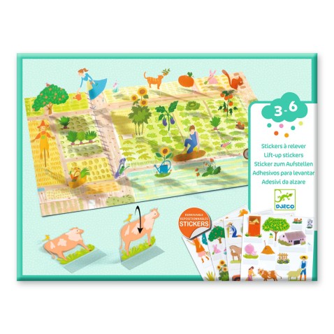 Kreatív készlet felhajtható matricákkal - 3D jelenetek - farm