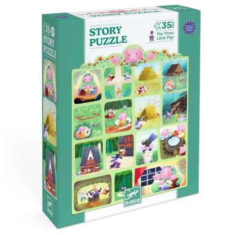 Mesés puzzle - Három kismalac - 35 db