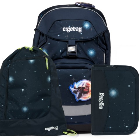 Iskolatáska szett Ergobag prime Galaxy kék 2023