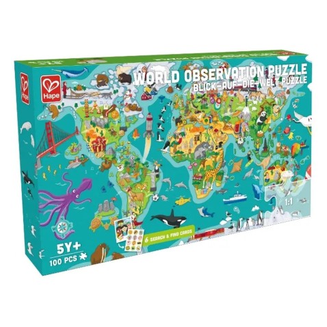 Gyerek puzzle – Világtérkép 2 az 1-ben