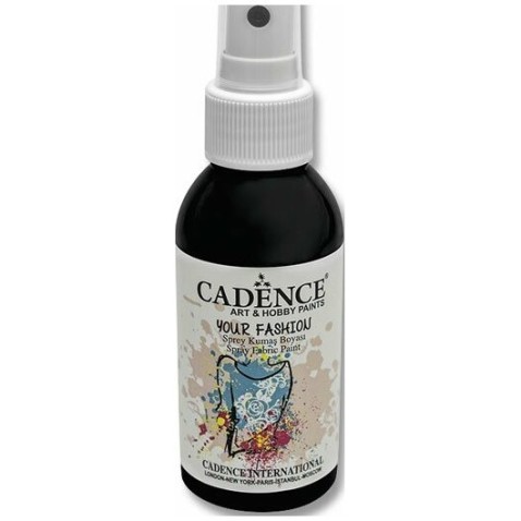 Textilfesték Cadence Your Fashion fekete 100ml spray