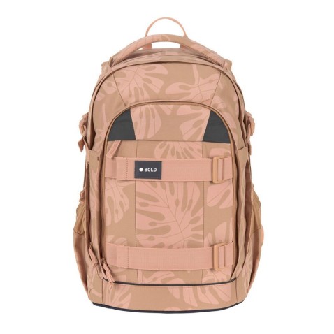 Lässig Origin Bold Leaves Caramel iskolai hátizsák
