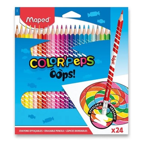 Maped Color'Peps Oops radírozható színes ceruzák – 24 szín