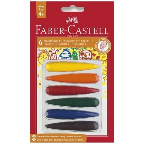 Faber-Castell műanyag zsírkréták 6 színben