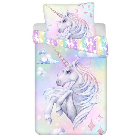 Unicorn Pastel Rainbow gyerek ágyneműhuzat