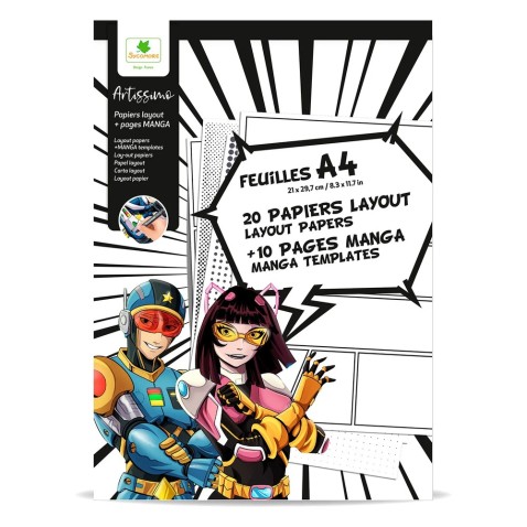 Artissimo – A4-es layout papírok és textúrák – Manga