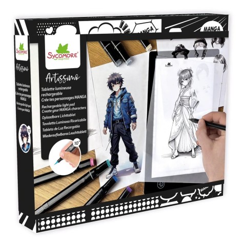 Artissimo – átvilágító rajztábla – mangakarakterek