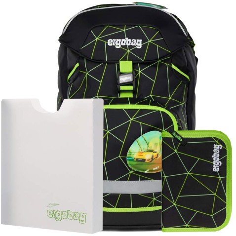 Ergobag Prime Fluo sárkány iskolatáska