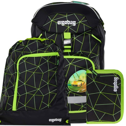 Ergobag Prime Fluo sárkány iskolatáska