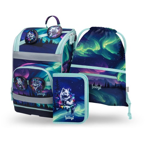 BAAGL SET 3 Zippy Plus Aurora: aktatáska, tolltartó, GRS táska