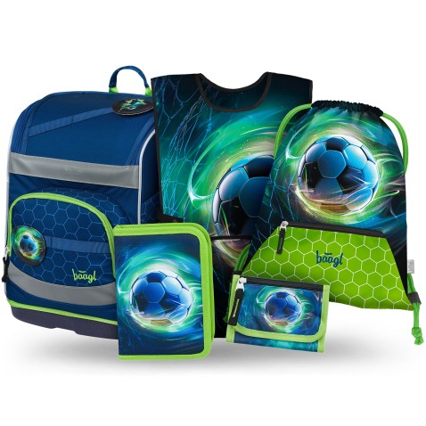 Baagl Zippy Plus focilabdás iskolatáska – 5 részes szett