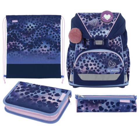 Herlitz UltraLight XL Wild Cat iskolatáska – 4 részes szett