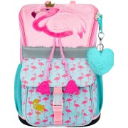 BAAGL Zippy Flamingó iskolatáska, uzsonnás doboz ajándékba