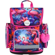 Iskolatáska Baagl Ergo Flamingók, uzsonnás doboz ajándékba