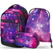 Baagl Skate Max Galaxy felső tagozatos iskolai hátizsák szett – hátizsák, tolltartó, tornazsák