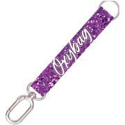 Oxybag rövid kulcstartó karabinerrel – Purple Glitter