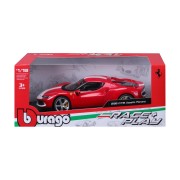 Bburago - RACE+PLAY,  Ferrari 296 GTB ASSETTO FIORANO, piros, 1:18