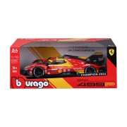 Bburago - RACING, FERRARI 499P, a 2024-es Le Mans-i 24 órás verseny győztese, piros, 1:18